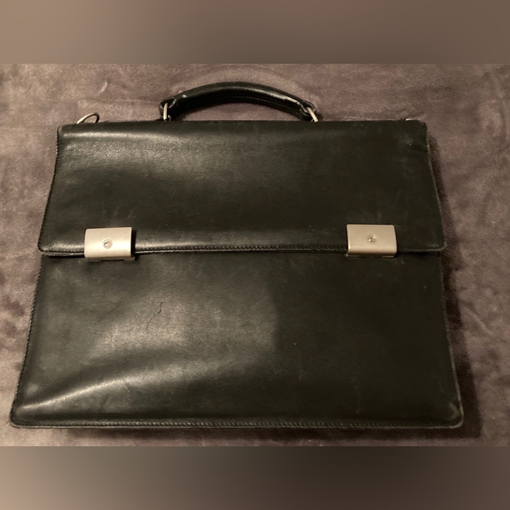 Leather vintage Travellers brief case